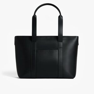 Black Leather Tote Bag